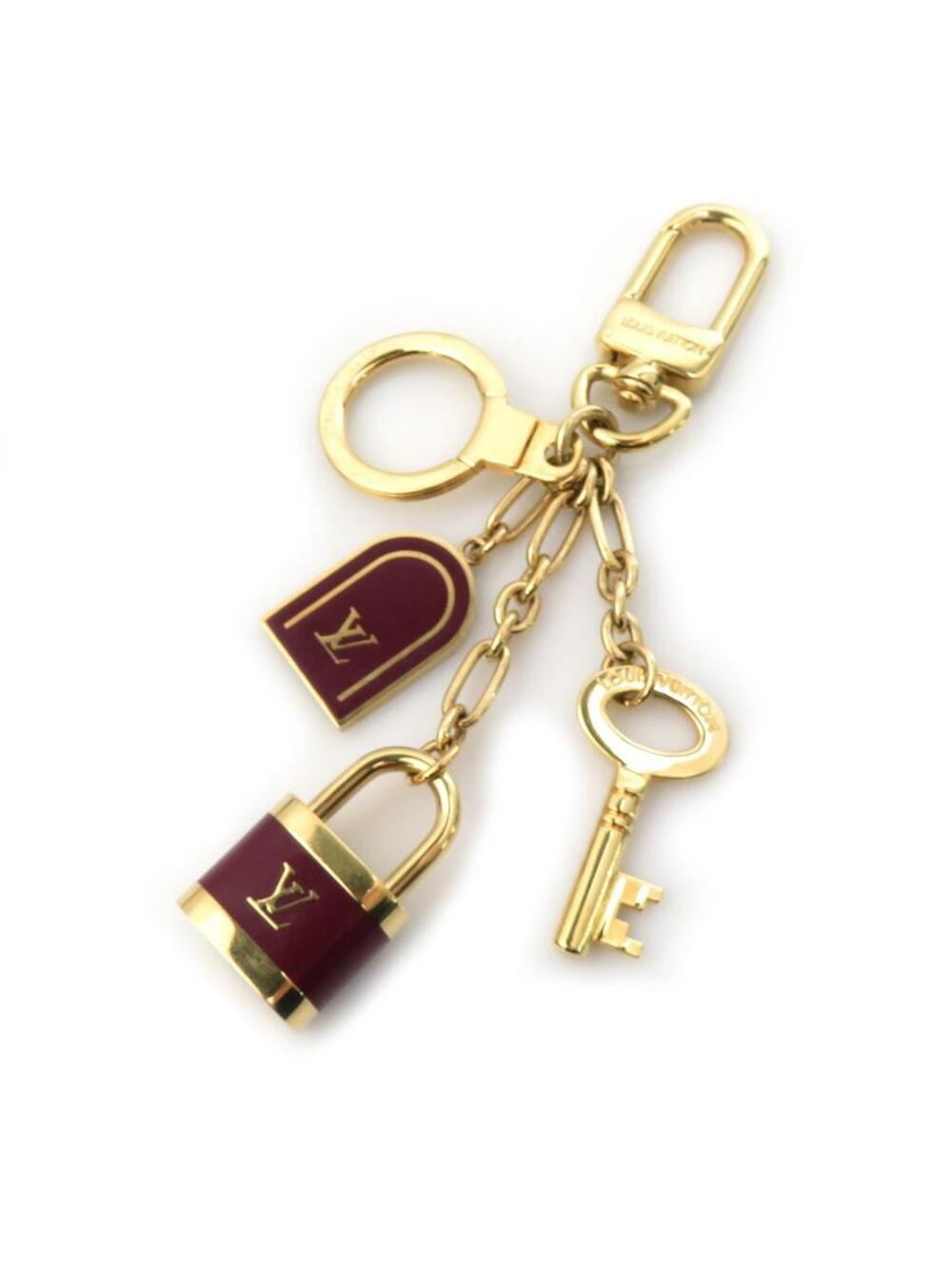 Auth Hermes Lv Facet Charm Key Ring #303130H24B
